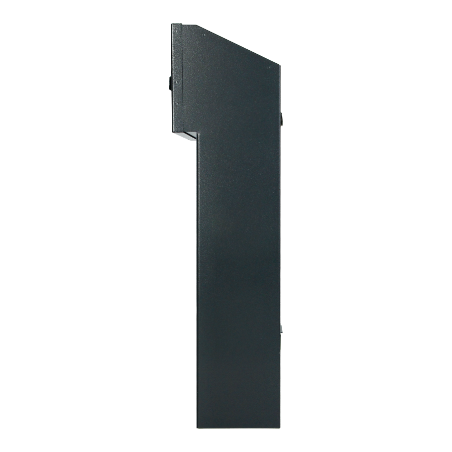 FIJI mailbox pass-through mailbox with cylinder lock, anthracite